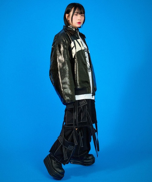 GALFY（ガルフィー） レザーブルゾン L ブラック メンズ : ZOZOTOWN