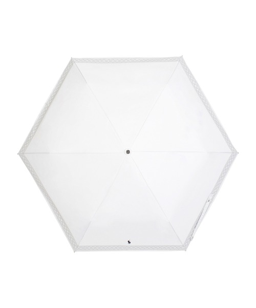 折りたたみ傘 「WEB限定」遮光100％ 晴雨兼用折りたたみ日傘 シャンブレー ”SUMMER WHITE レース” レディースの画像