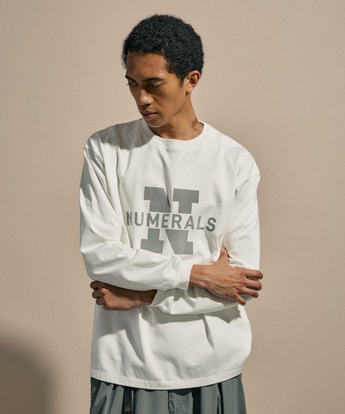 NUMERALS（ヌメラルズ） tシャツ 「NUMERALS」N-LOGO LONG SLEEVED T