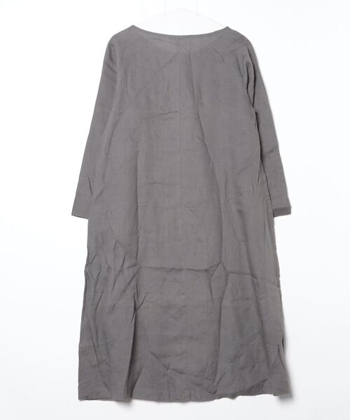 「fog linen work」 長袖ワンピース - グレー レディース_画像2
