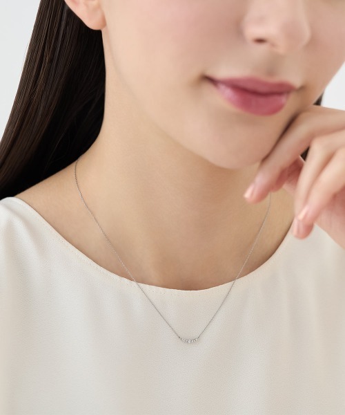 ネックレス プラチナ ライン ネックレス レディースの画像