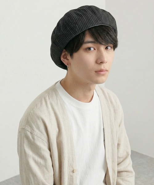 Ruben 帽子 ベレー帽 メンズ RUBEN STRIPEBERET ストライプベレー