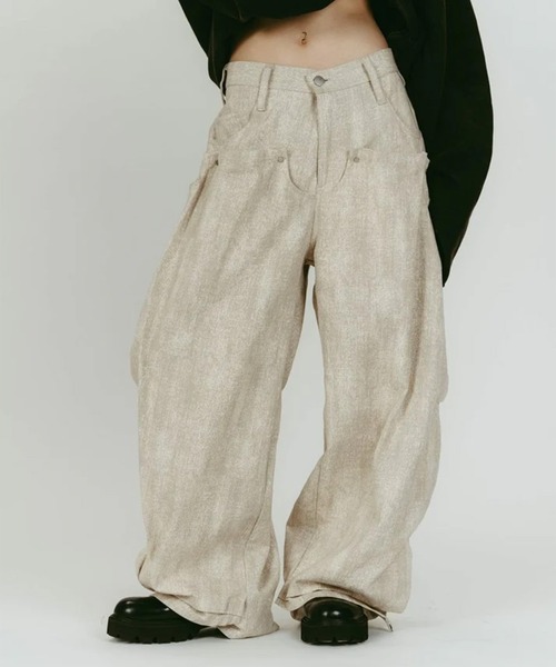 ジーンズ デニム デニムパンツ cling drape denim pants(unisex) レディース メンズ