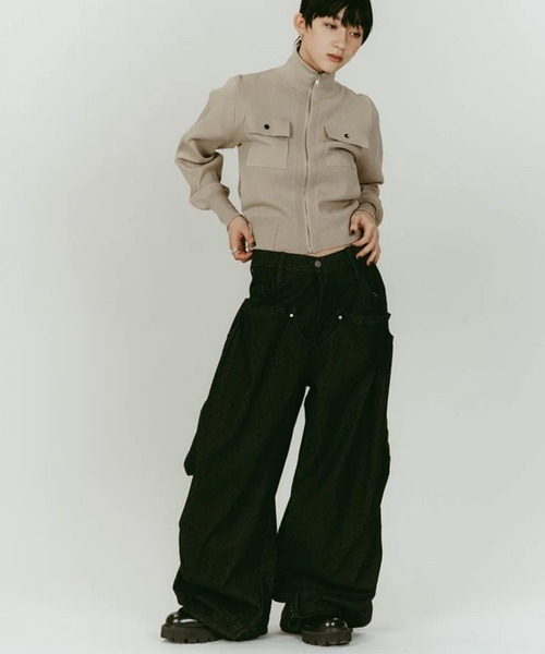 ジーンズ デニム デニムパンツ cling drape denim pants(unisex) レディース メンズ