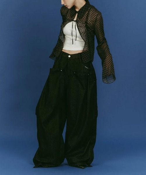 ジーンズ デニム デニムパンツ cling drape denim pants(unisex) レディース メンズ