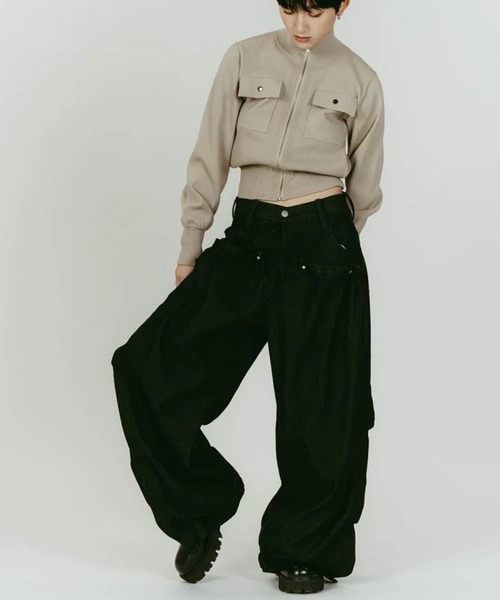 ジーンズ デニム デニムパンツ cling drape denim pants(unisex) レディース メンズ