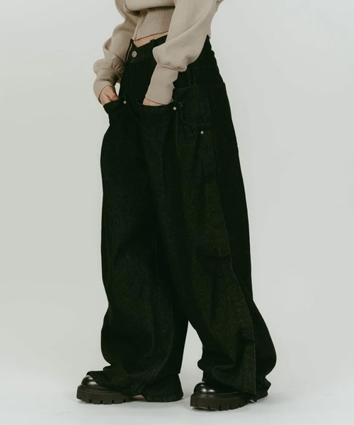 ジーンズ デニム デニムパンツ cling drape denim pants(unisex) レディース メンズ
