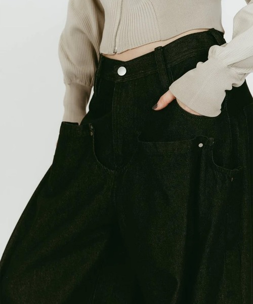 ジーンズ デニム デニムパンツ cling drape denim pants(unisex) レディース メンズ