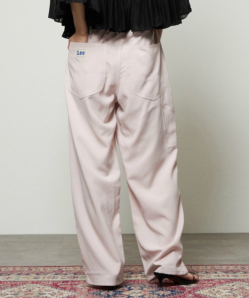 Lee ペインター ホワイト ワイドパンツ38 Lee（リー） パンツ Lee/リー「涼」リラックスワイドペインターパンツ