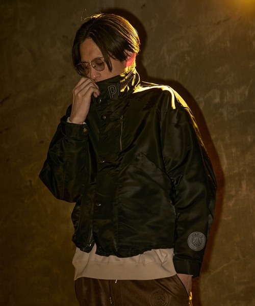 「PARIS SAINT-GERMAIN」 コーチジャケット MEDIUM ブラウン メンズの画像
