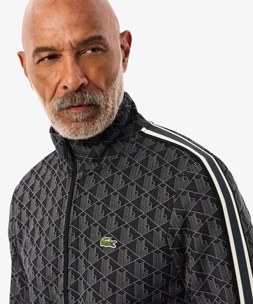「LACOSTE」 ジャージブルゾン 6 ブラック メンズの画像