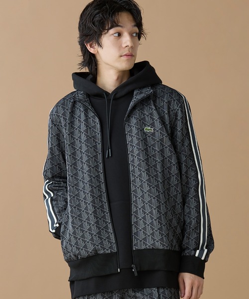 「LACOSTE」 ジャージブルゾン 6 ブラック メンズの画像