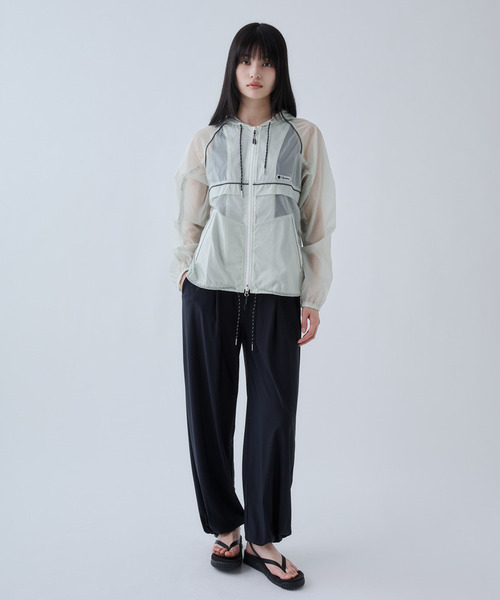 コート アウター リップストップナイロンシアーブルゾン レディース
