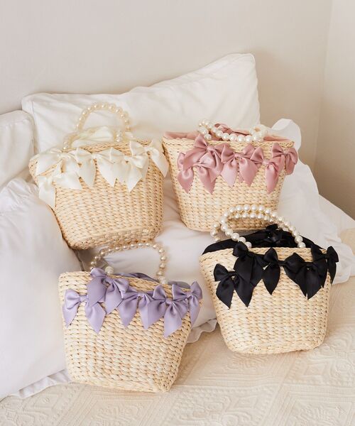 「Maison de FLEUR」 かごバッグ FREE ピンク レディース_画像2