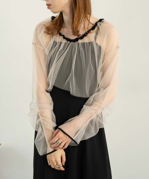 「hinari」 コンビワンピース SMALL ベージュ レディース_画像4