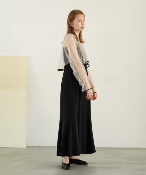 「hinari」 コンビワンピース SMALL ベージュ レディース_画像6