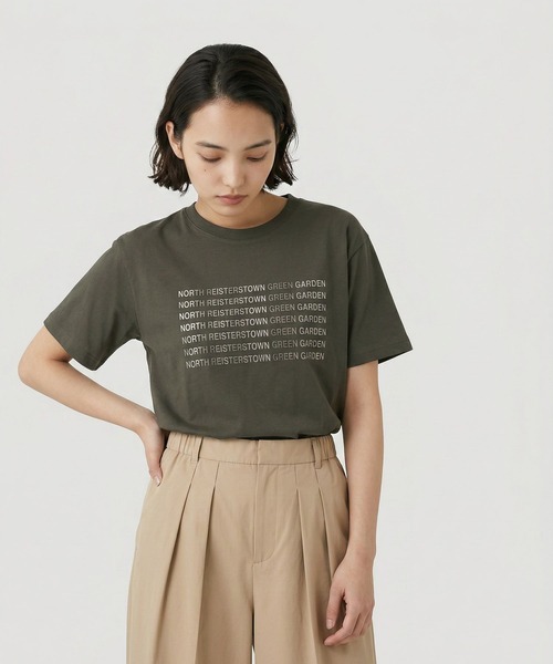 GLOBAL WORK（グローバルワーク） tシャツ 半袖 ヘビロッT箔プリント