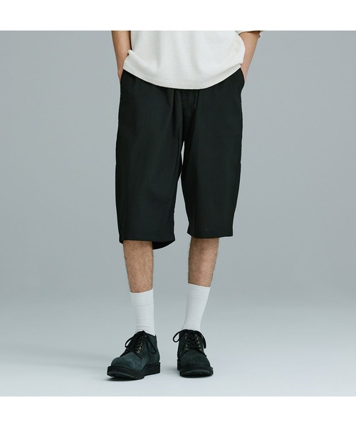 パンツ GOLD / ゴールド：SILK NEP WEATHER CLOTH WIDE SHORTS：26A-GL52629「MUS」 メンズの画像