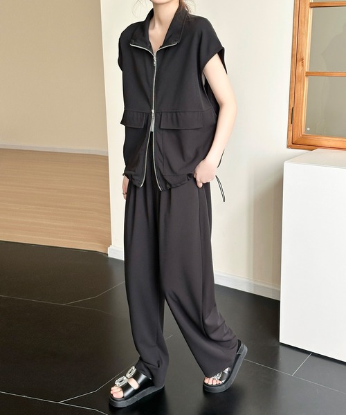DAY CLOSET セットアップ 夏 「セットアップ/2WAYスタンドネック