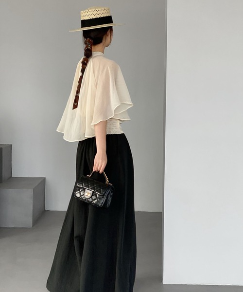 CHUN CHUN NOTES ブラウス シャツ 26SS/シアーケープブラウス