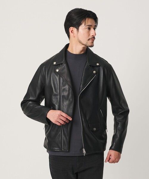 BEAUTY＆YOUTH UNITED ARROWS メンズライダースジャケット（革の素材
