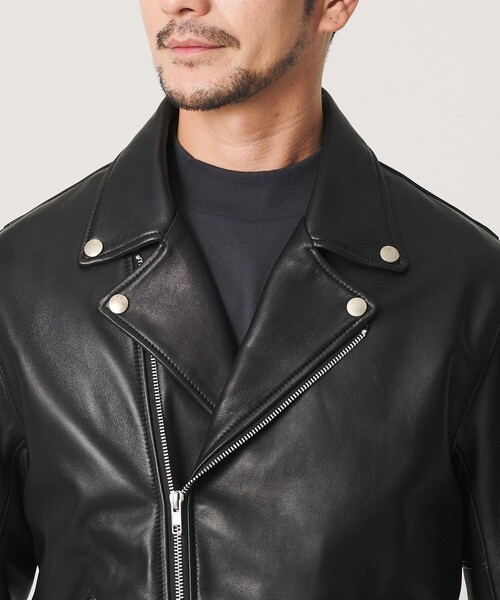 BEAUTY&YOUTH ダブルライダースジャケット S レザージャケット BEAUTY＆YOUTH UNITED ARROWS 革ジャン ライダース 「WEB限定 WARDROBE