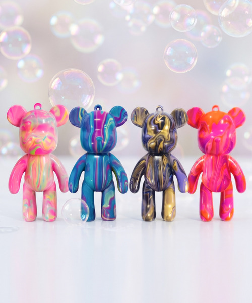 キーホルダー POUR PALZ ミニペイント ベアキーホルダー クマ W3