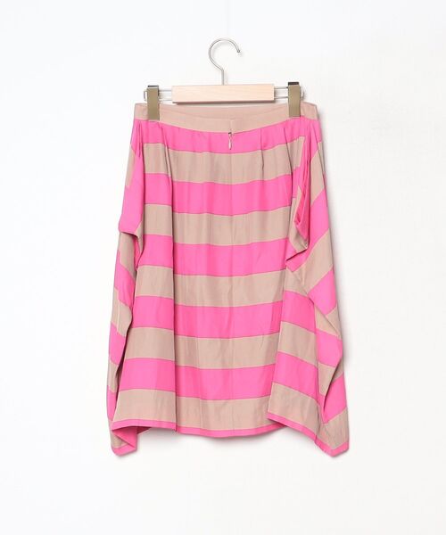 「tibi」 ボーダー柄フレアスカート 2 ベージュ レディース_画像2