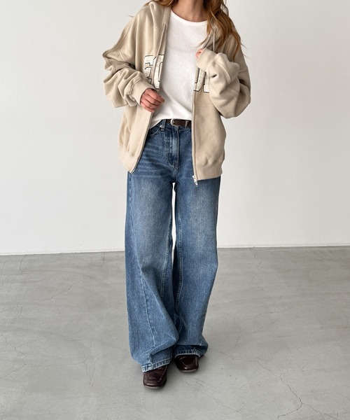 「CANAL JEAN」 「El mar」長袖カットソー ONE SIZE ネイビー レディース_画像4