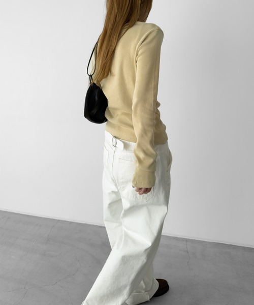 「CANAL JEAN」 「El mar」長袖カットソー ONE SIZE ネイビー レディース_画像5