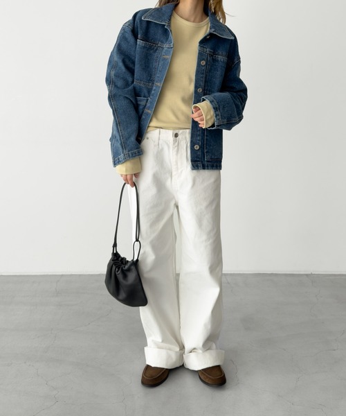 「CANAL JEAN」 「El mar」長袖カットソー ONE SIZE ネイビー レディース_画像6