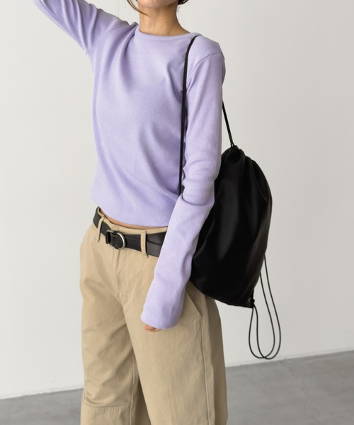 「CANAL JEAN」 「El mar」長袖カットソー ONE SIZE ネイビー レディース_画像7