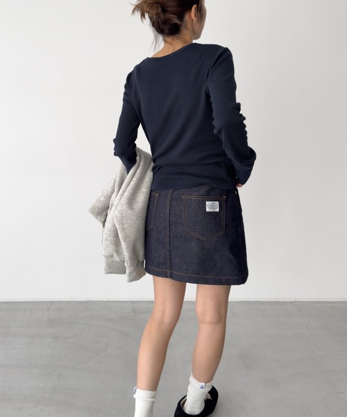 「CANAL JEAN」 「El mar」長袖カットソー ONE SIZE ネイビー レディース_画像9