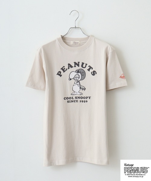 「PEANUTS」 半袖Tシャツ S ベージュ メンズ_画像6