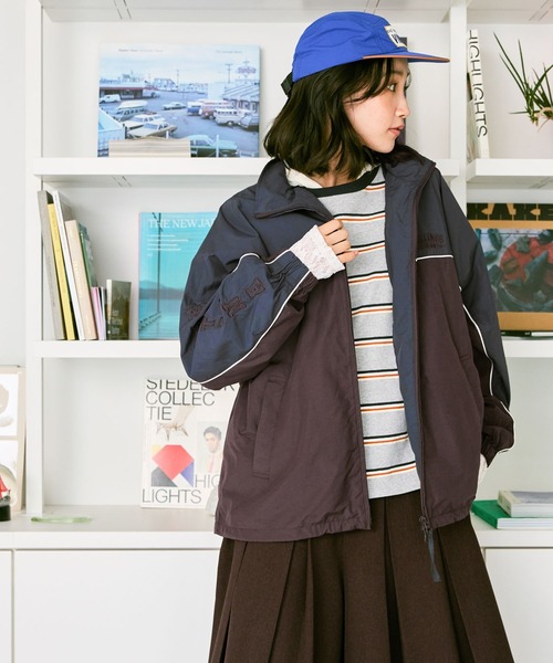 ニコアンド　レディース　今期　アウター　コート　ブルゾン niko and…（ニコアンド） ブルゾン アウター 刺繍シャカブルゾン