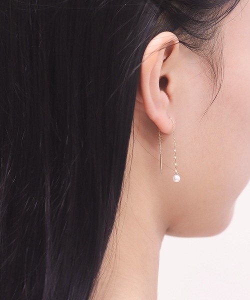 ESTELLE パールピアス ESTELLE ピアス 6月誕生石 K10 イエローゴールド 淡水パール