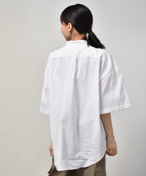 H*須様 【未使用】koti 半袖リネンシャツ M シャツ メンズ 半袖 テックリネン 麻 サックスジュ オレンジ