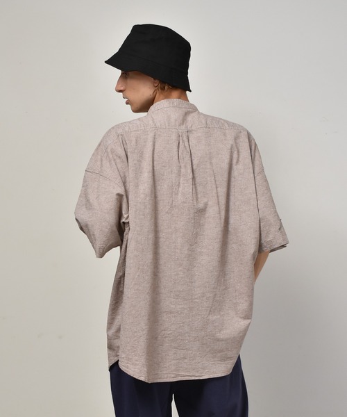 Starting Over シャツ フレンチリネン使用 綿麻ストレッチ 半袖