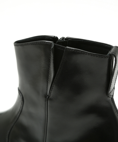 ハイヒール サイドゴアブーツ 5351 pour les hommes 5351 POUR LES HOMMES - サイドゴア ジップブーツ ブラック 4cm