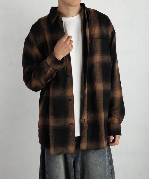Limited Line Naive Magic シャツ フランネルシャツ オンブレチェック