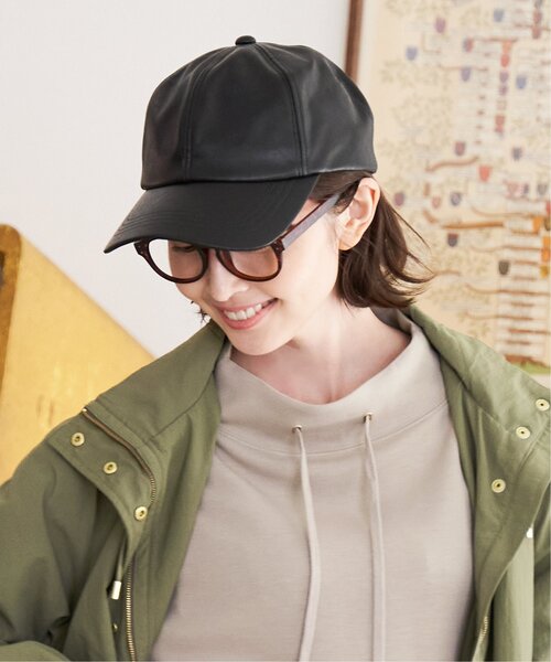 ikka キャップ 帽子 PUプレーンキャップ レディース : ZOZOTOWN