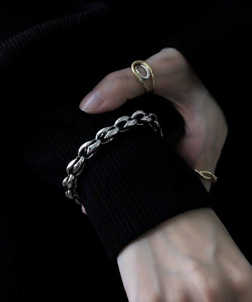 ブレスレット 「YArKA/ヤーカ」lily motif parts bracelet 「DB4」 百合の葉パーツデザインブレスレットの画像