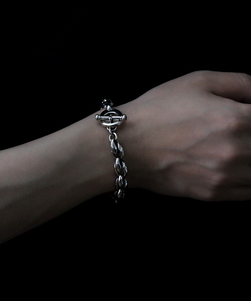 ブレスレット 「YArKA/ヤーカ」lily motif parts bracelet 「DB4」 百合の葉パーツデザインブレスレットの画像