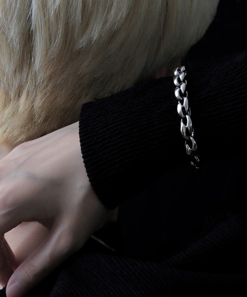 ブレスレット 「YArKA/ヤーカ」lily motif parts bracelet 「DB4」 百合の葉パーツデザインブレスレットの画像