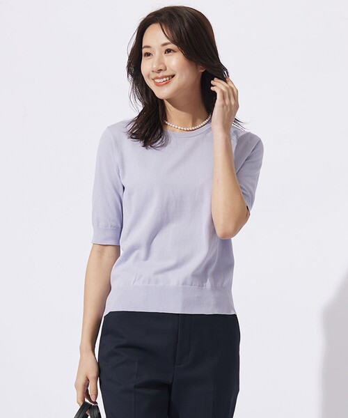 ニット セーター 「洗える」BASIC HT-COTTON クルーネック ニット レディース 洗える】BASIC HT-COTTON クルーネック ニット / J.PRESS LADIES