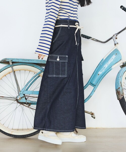 SOMETHING ✕ FREAK'S STORE デニムスカート セール】SOMETHING × FREAK'S STORE/サムシング 別注 Asymmetry