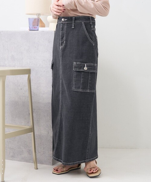 超美品　Y,s カーゴパンツ風スカート（SALE中） FREAK'S STORE（フリークスストア） デニムスカート SOMETHING