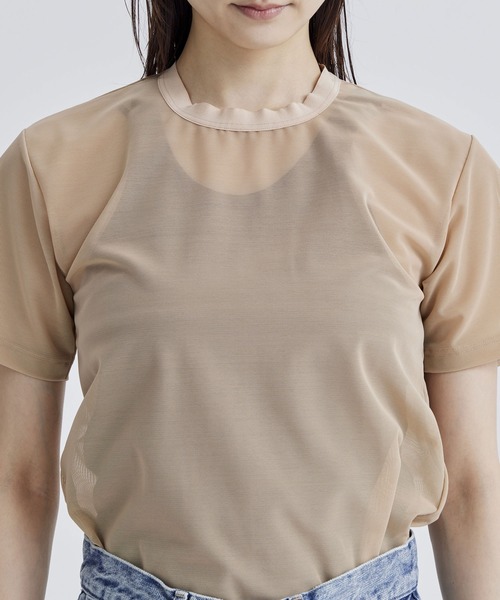 overneath / オーバーニース メッシュTシャツ パープル M 別注】OVERNEATH × SUPER A MARKET メッシュTシャツ