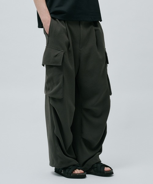 public TOKYO チノパン　カーキ PUBLIC TOKYO チノパン CHINOS バレルレッグイージー メンズ
