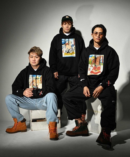 HOMEGAME パーカー × グラップラー刃牙 × パンクラス × THREE TIDES